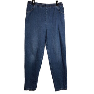 Vintage Congo Trader Mom Jeans Women's Size 10 Pull On Elastic Waist Bow Ankle